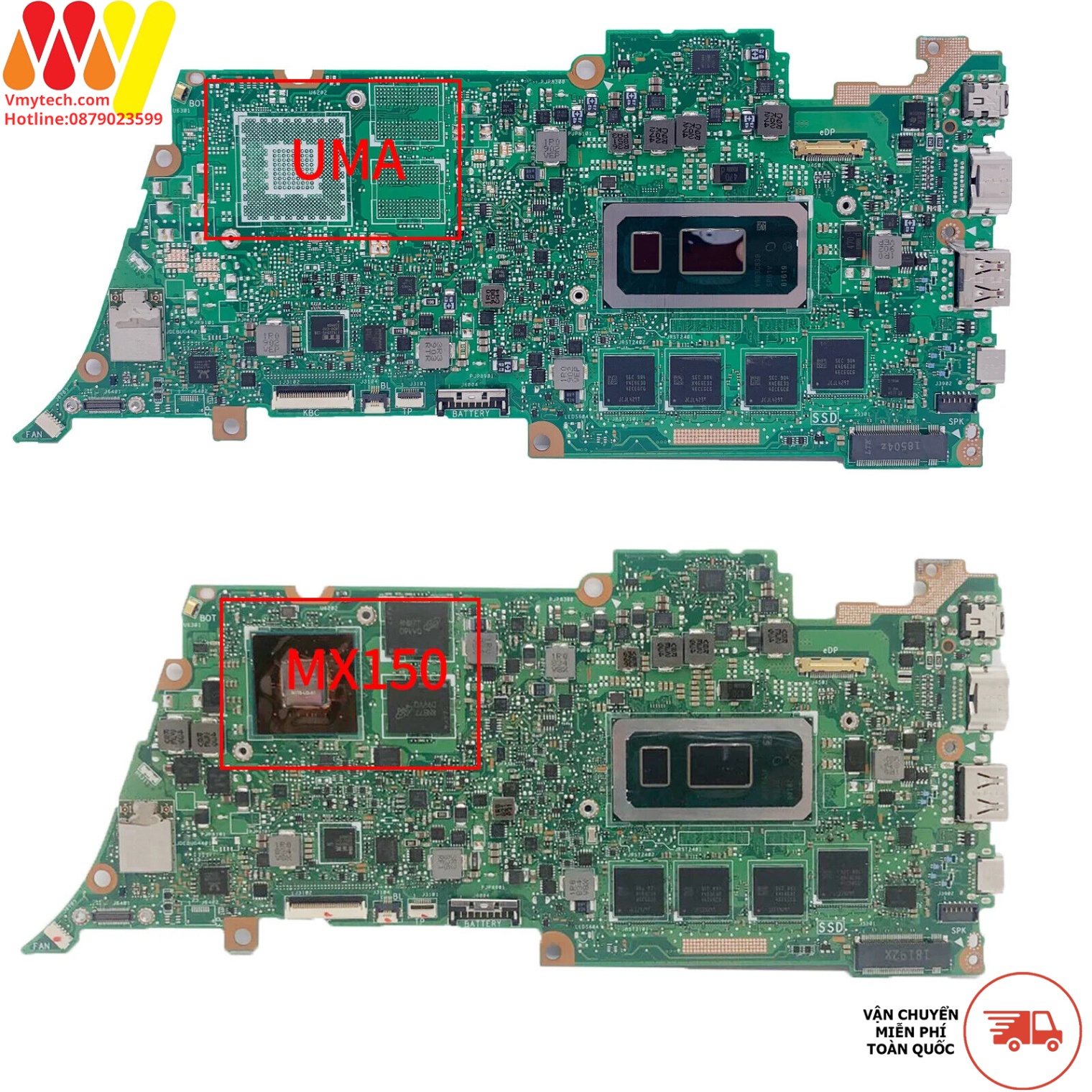 Main thay thế dùng cho Laptop AsusZENBOOK 14 UX433F, UX433FN, UX433FA, UX433 I5-8265U