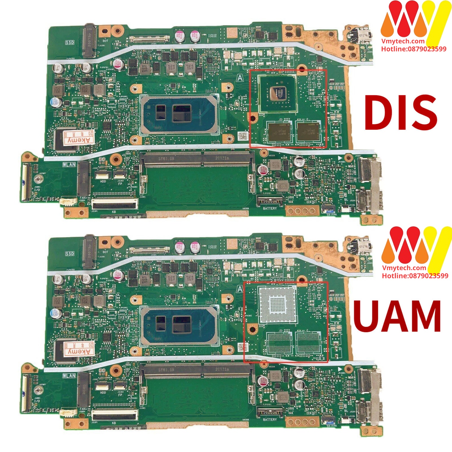 Main thay thế dùng cho Laptop ASUS X509JP, X409JA, X409J, X509JA I3-7020