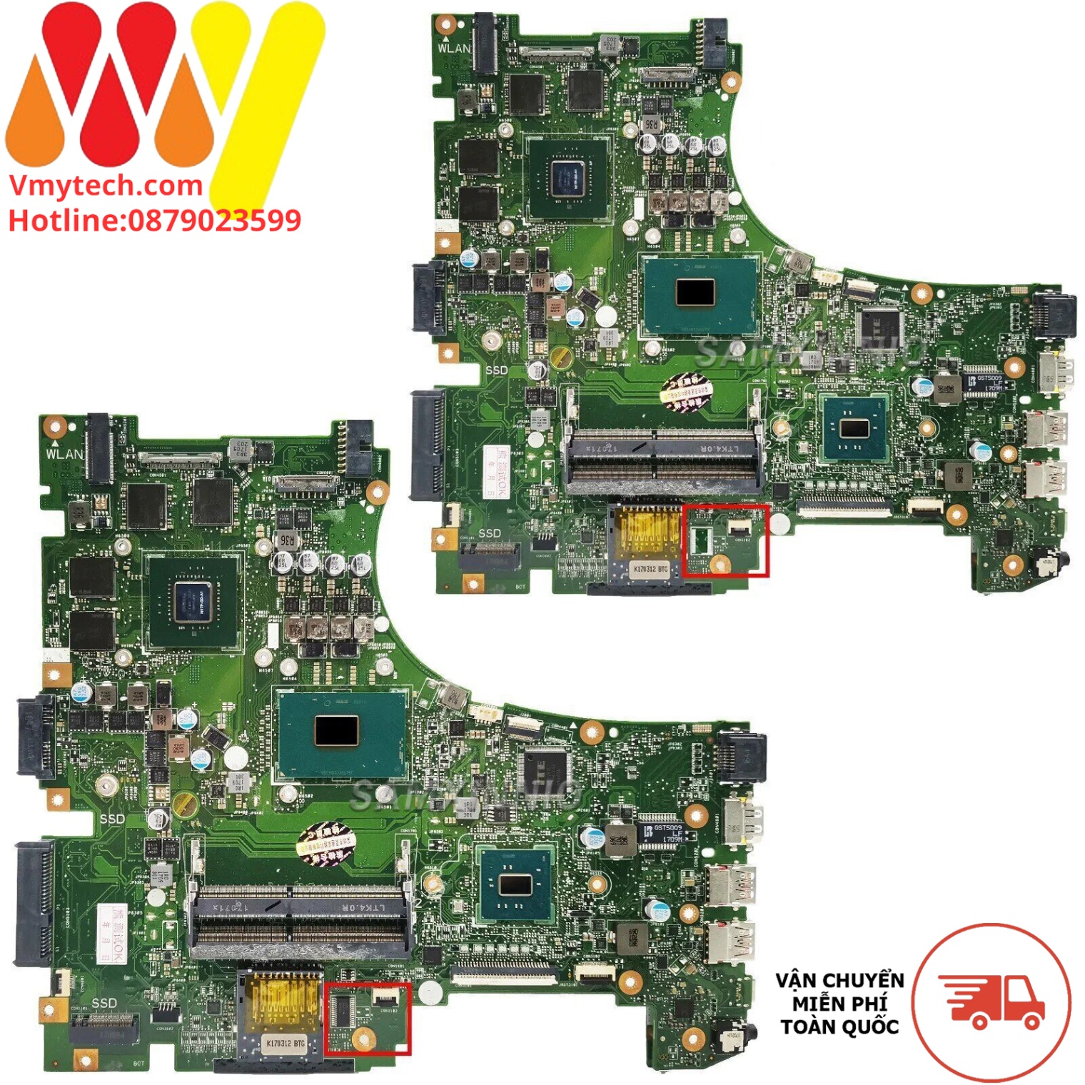 MAIN Thay thế Dùng cho Laptop ASUS GL553VD, GL553VE, GL553V, ZX53V I7-7700HQ