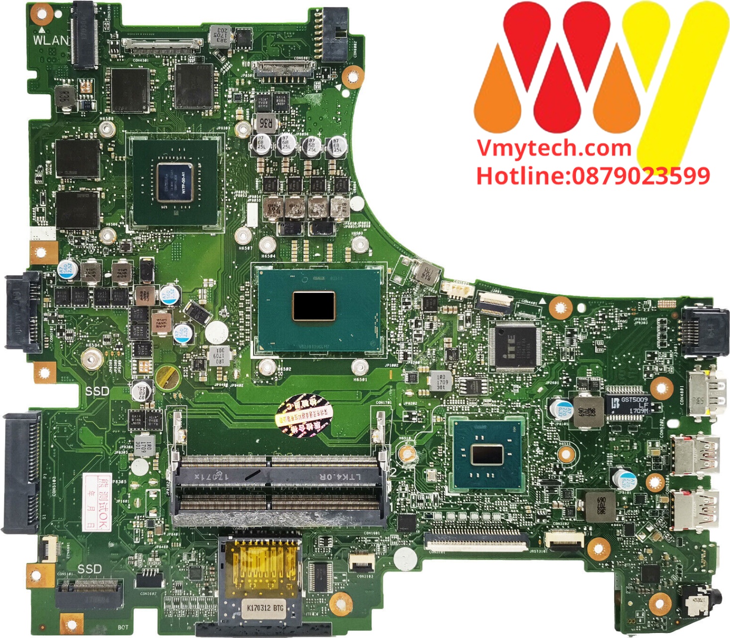 MAIN Thay thế Dùng cho Laptop ASUS GL553VD, GL553VE, GL553V, ZX53V I7-7700HQ