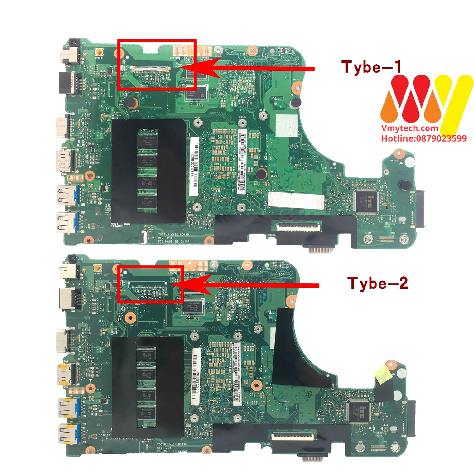 Main thay thế Laptop ASUS X555UF, F555U, X555UB, X555UQ, X555U, X555UJ I5-6200