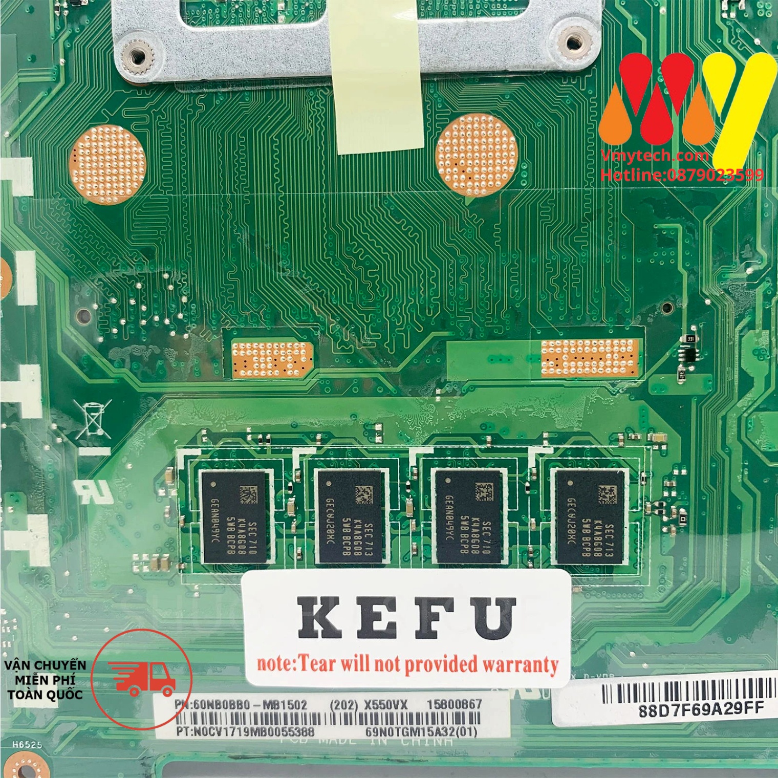 MAIN thay thế dùng cho Laptop ASUS X550VQ, X550VXK, X550V, X550VX I5-6200 VGA RỜI