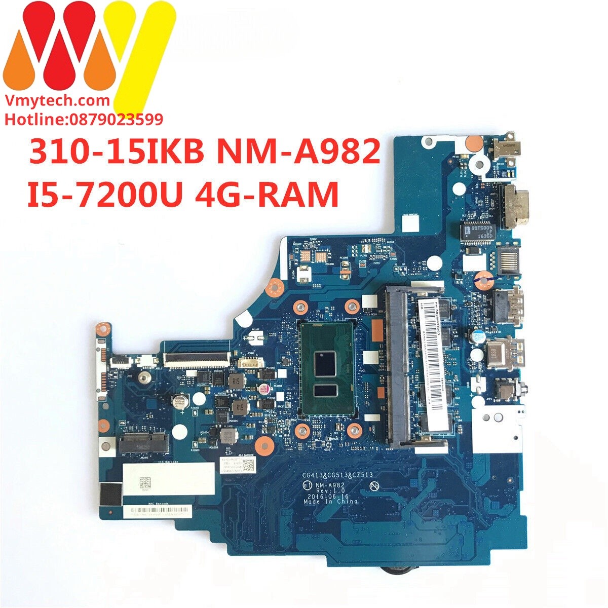MAIN thay thế dùng cho Laptop LENOVO IDEAPAD 310-15IKB I5-7200 VGA RỜI mã : NM-A982