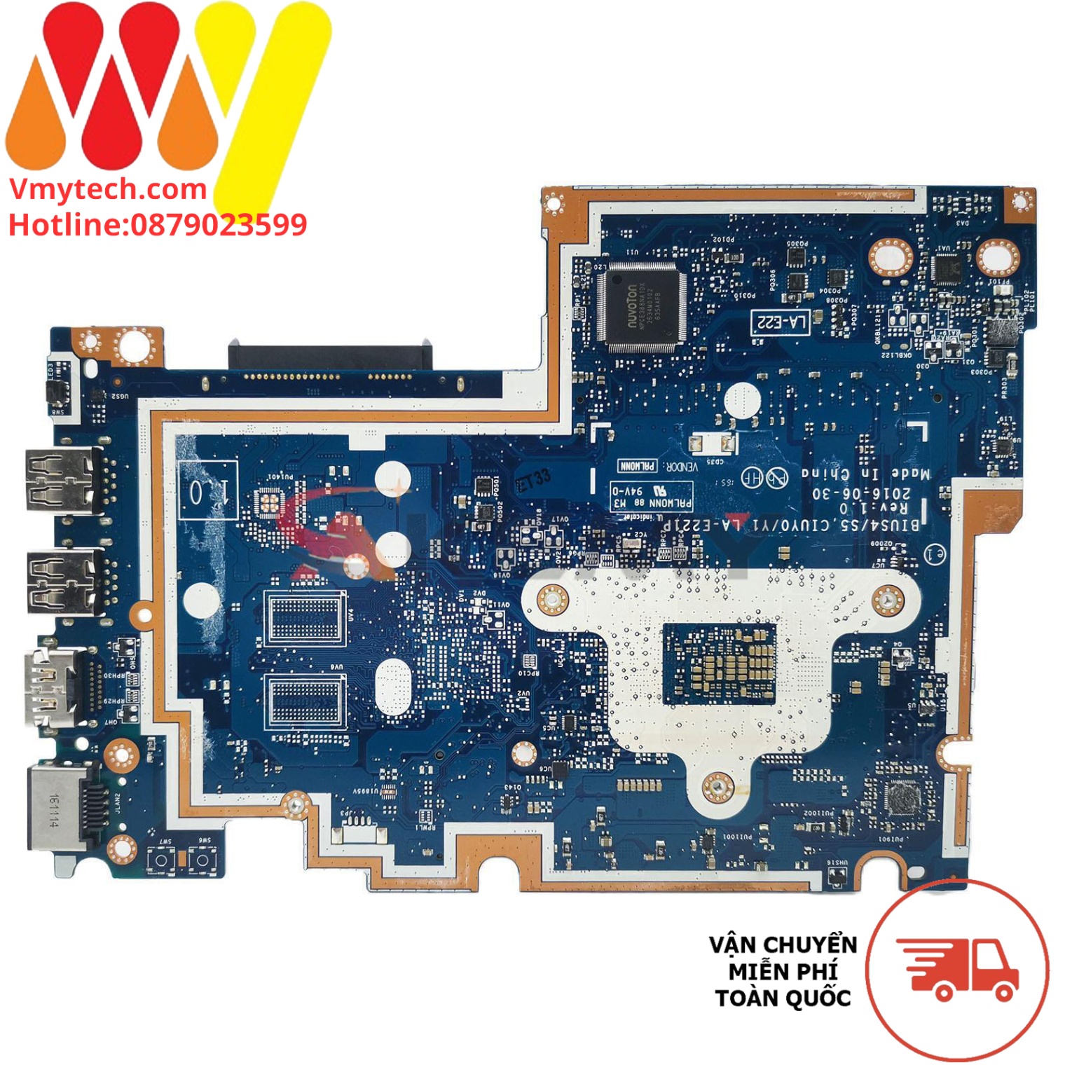 Main thay thế dùng cho Latop Lenovo ideapad 510-14IKB, 15IKB i5-7200U mã : LA-E221P