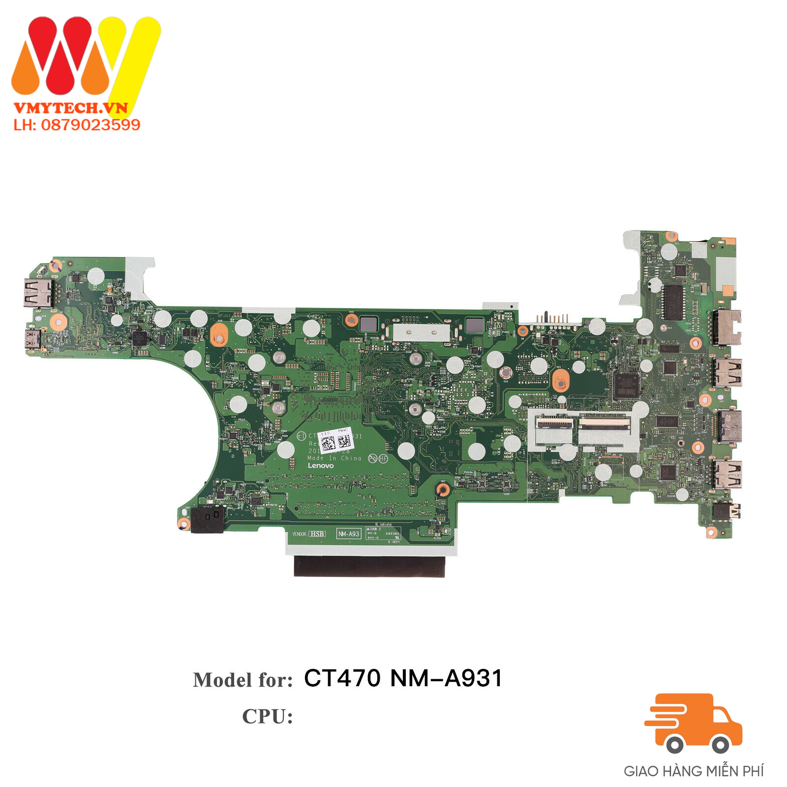 MAIN thay thế dùng cho Laptop LENOVO T470S I7-7600U mã : 01HX668, 01HX664
