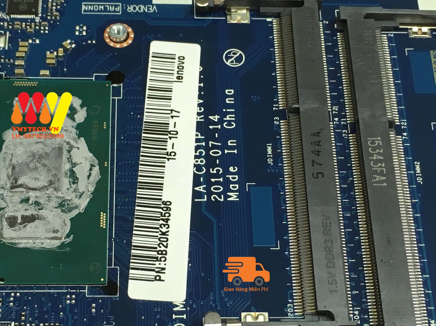 MAIN thay thế cho Laptop LENOVO 500-15ISK I5-6200 VGA RỜI mã : LA-C851P