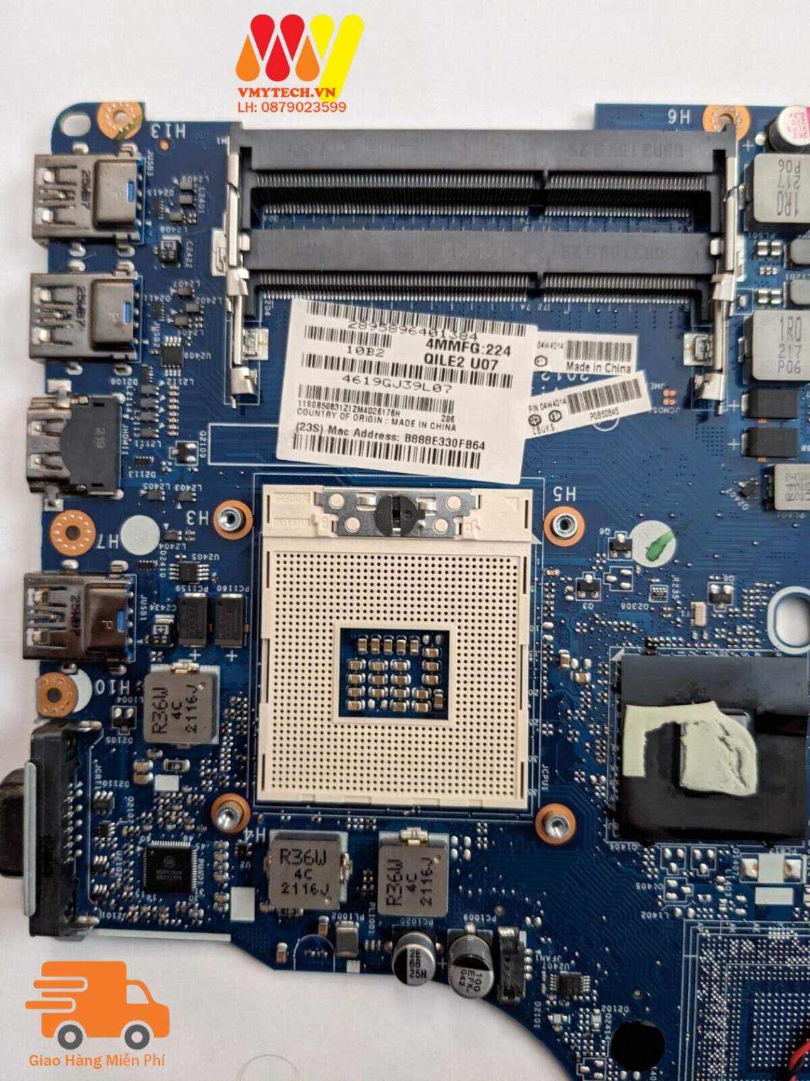 Main thay thế dùng cho Laptop Lenovo ThinkPad E530 E530C mã : QILE2, LA-8133P
