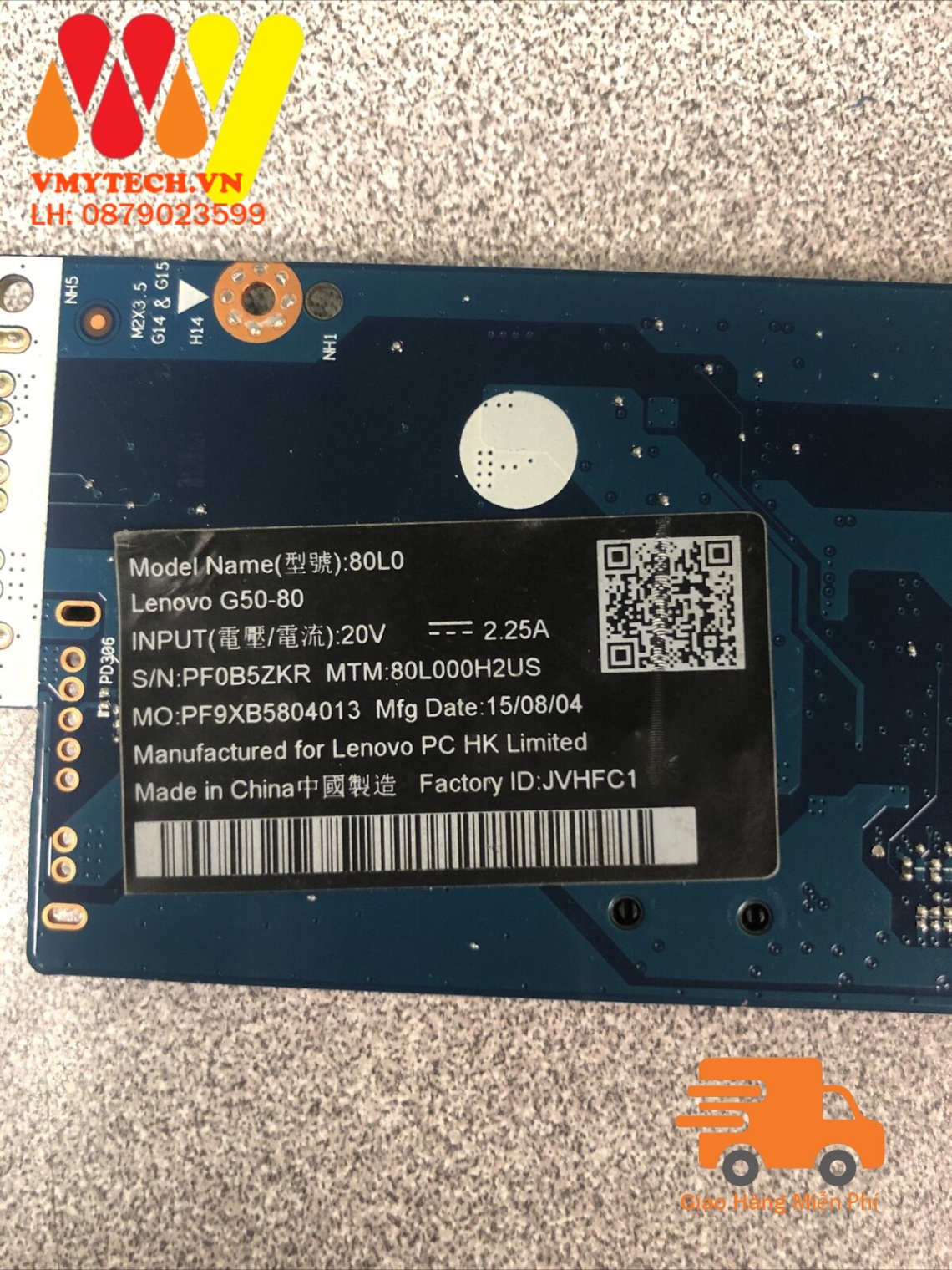 MAIN thay thế dùng cho Laptop LENOVO G50-80 I5-5200 mã : NM-A362