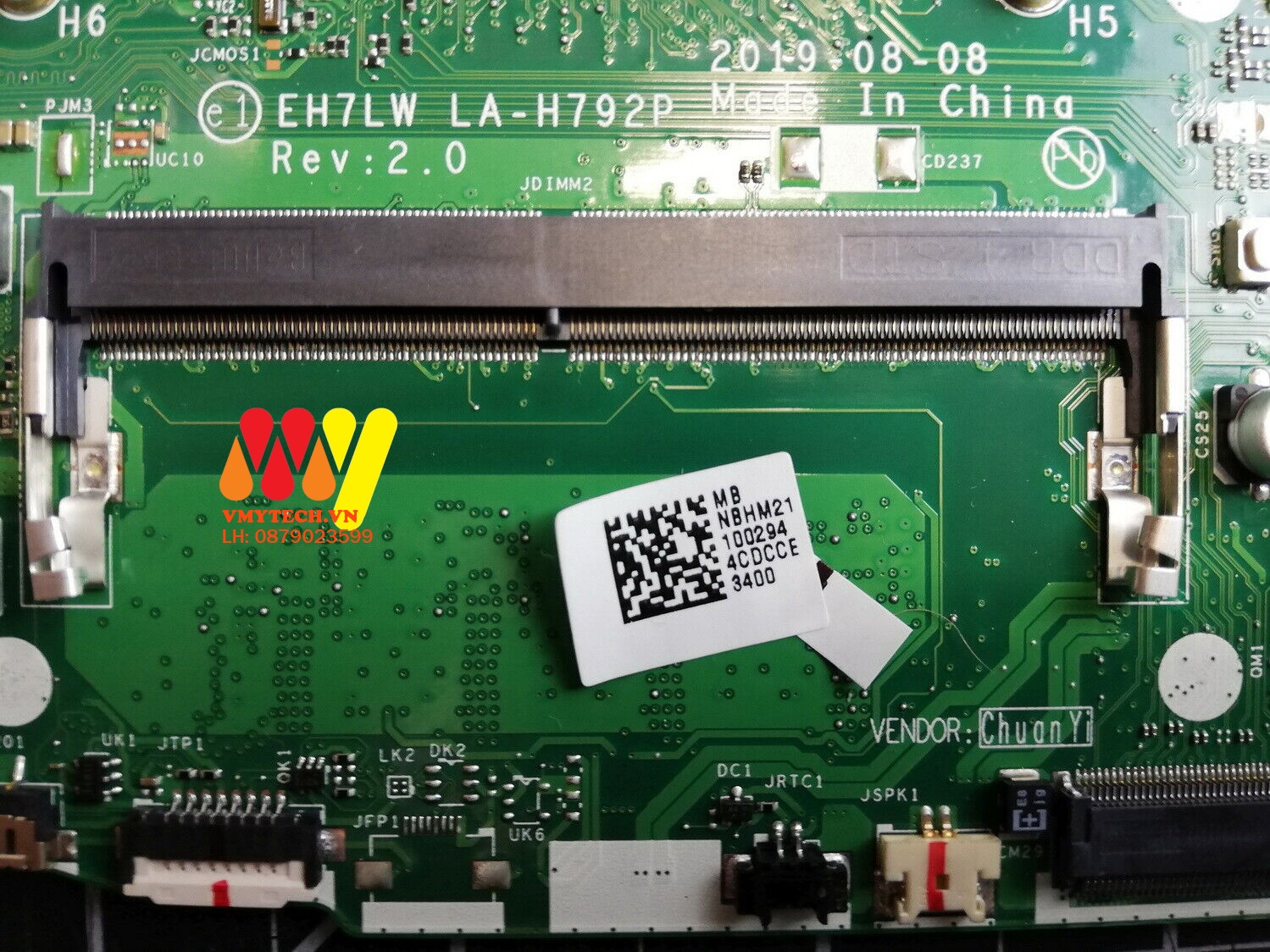 MAIN thay thế dùng cho Laptop ACER A315-54 I3-8130U mã : LA-H792P