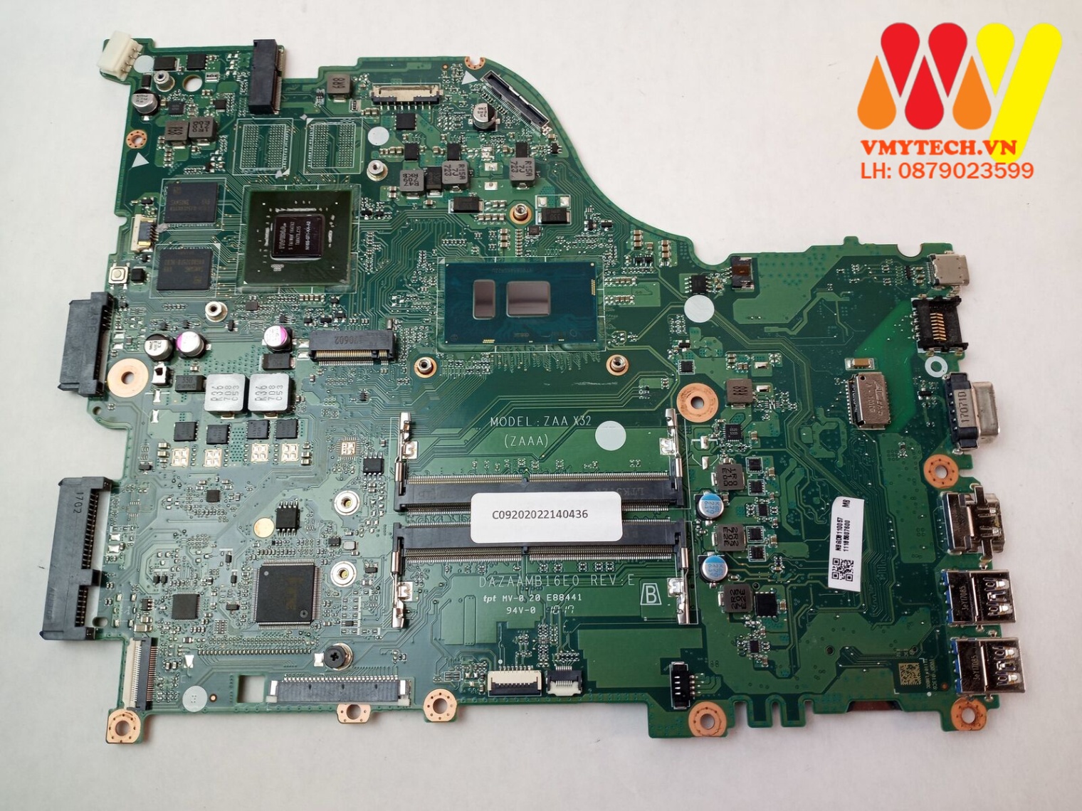 Main thay thế cho Laptop Acer Aspire E5-575,E5-576, E5-575G-50MFI5-8250U VGA RỜI mã : DAZAARMB6E0