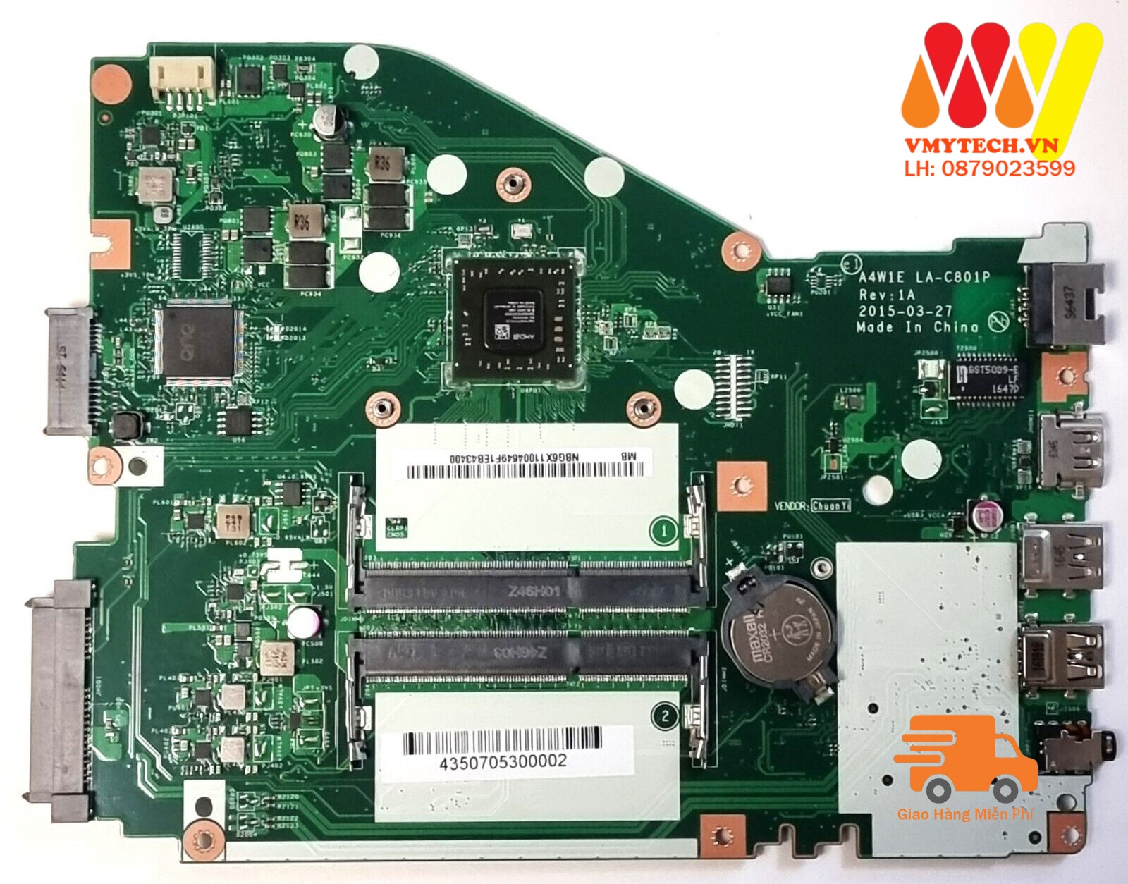Main thay thế dùng cho Laptop Acer Aspire ES1-421, ES1-422 mã : NB.G6X11.004
