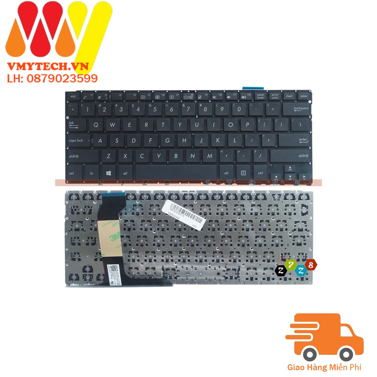 Bàn Phím Laptop ASUS UX461 UX461FN Flip 14 UX461UA Flip 14 UX461UN có đèn