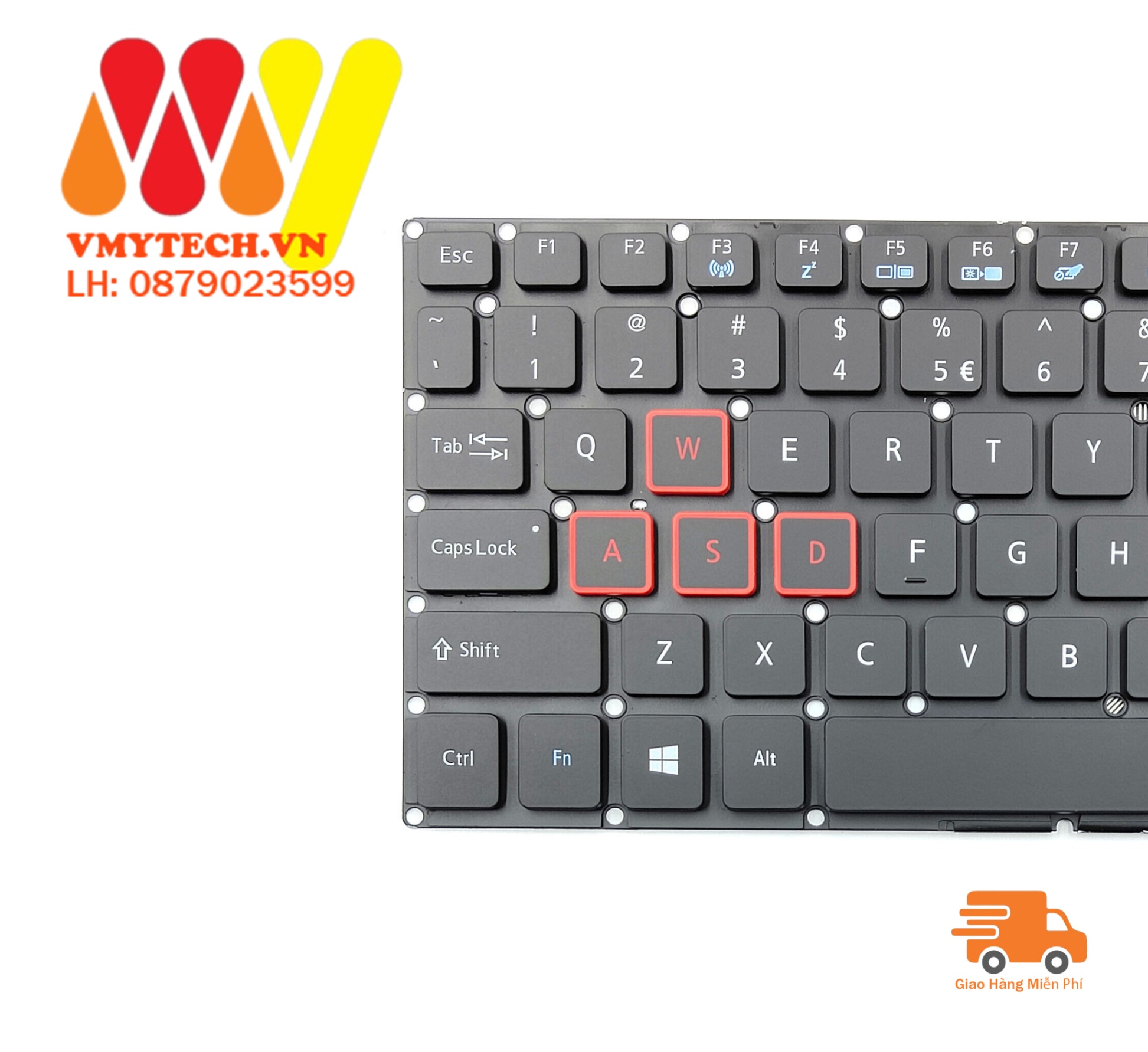 Bàn Phím Keyboard Laptop Acer PH315-51, PH317-51, PH315-51-78NP, PH317-52, G3-572 Led Xanh