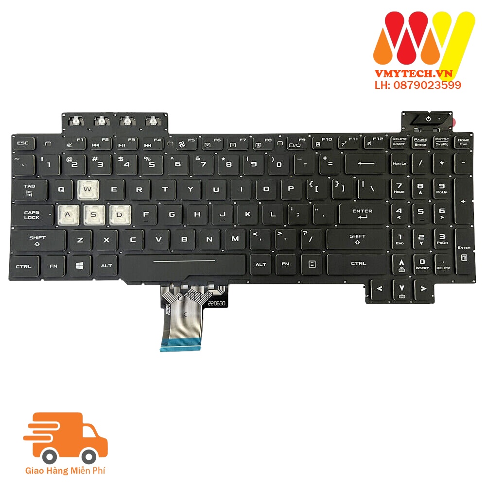 Bàn phím laptop Asus Gaming TUF FX507Z, FA507R, FX517Z, FX707Z, FA707R Led 7 Màu