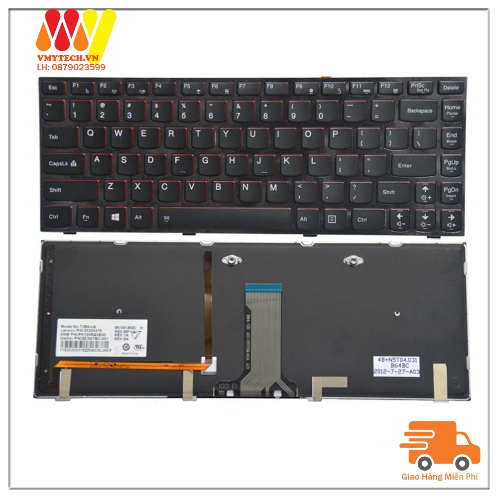 Bàn phím laptop Lenovo IdeaPad Y400 Y400N Y410p Y430p