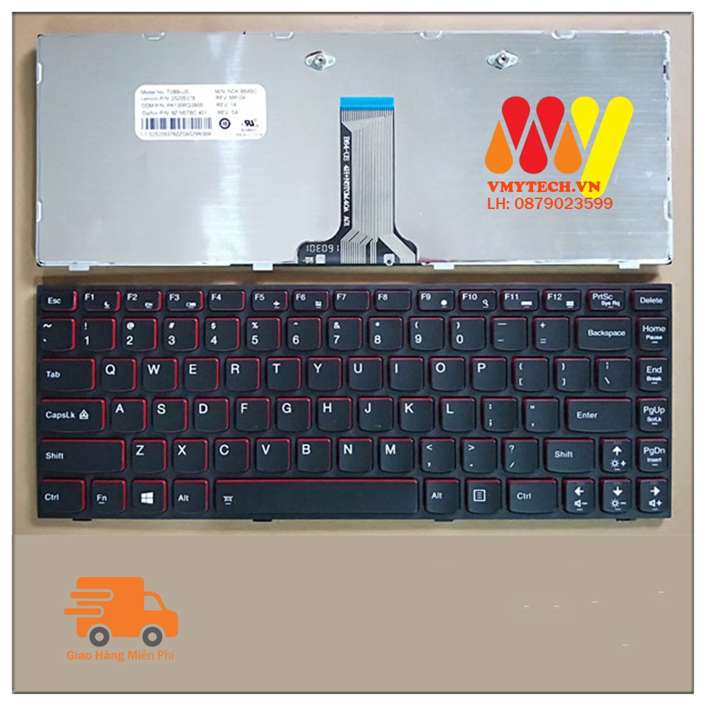 Bàn phím laptop Lenovo IdeaPad Y400 Y400N Y410p Y430p