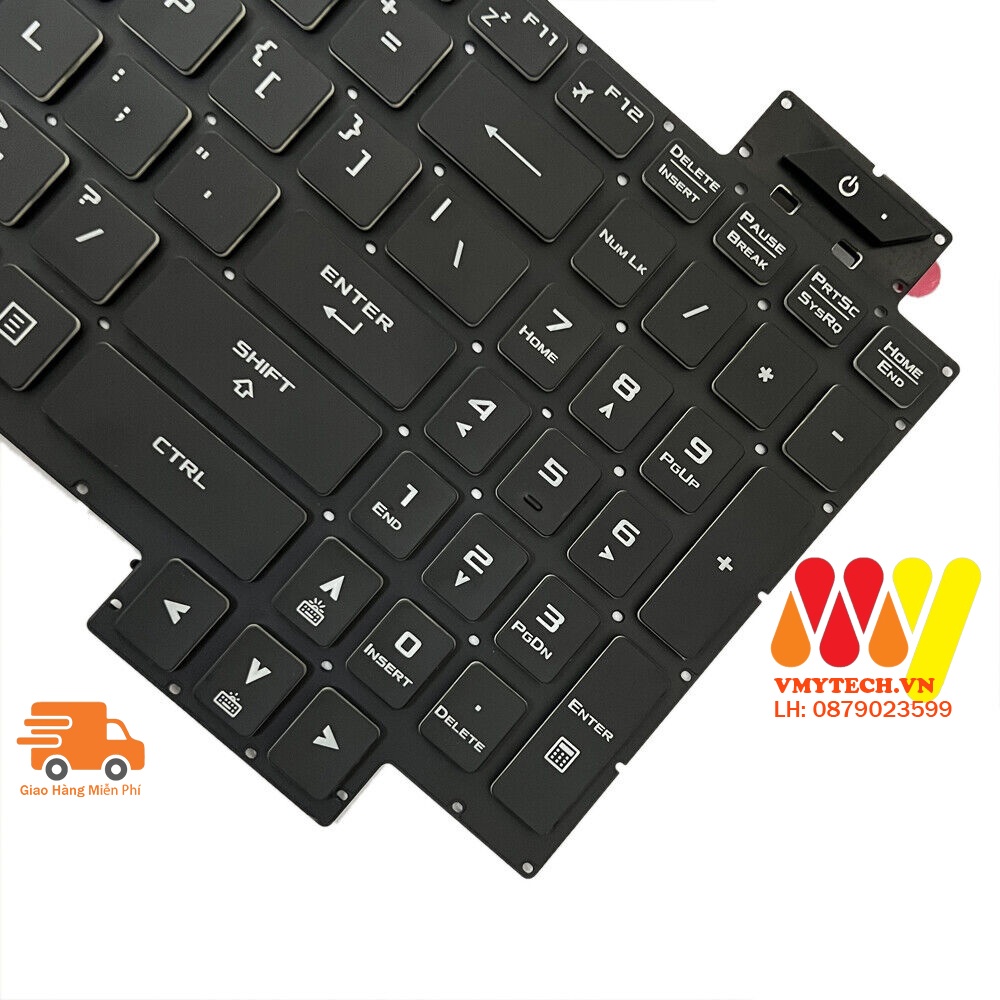 Bàn phím laptop Asus Gaming TUF FX507Z, FA507R, FX517Z, FX707Z, FA707R Led 7 Màu