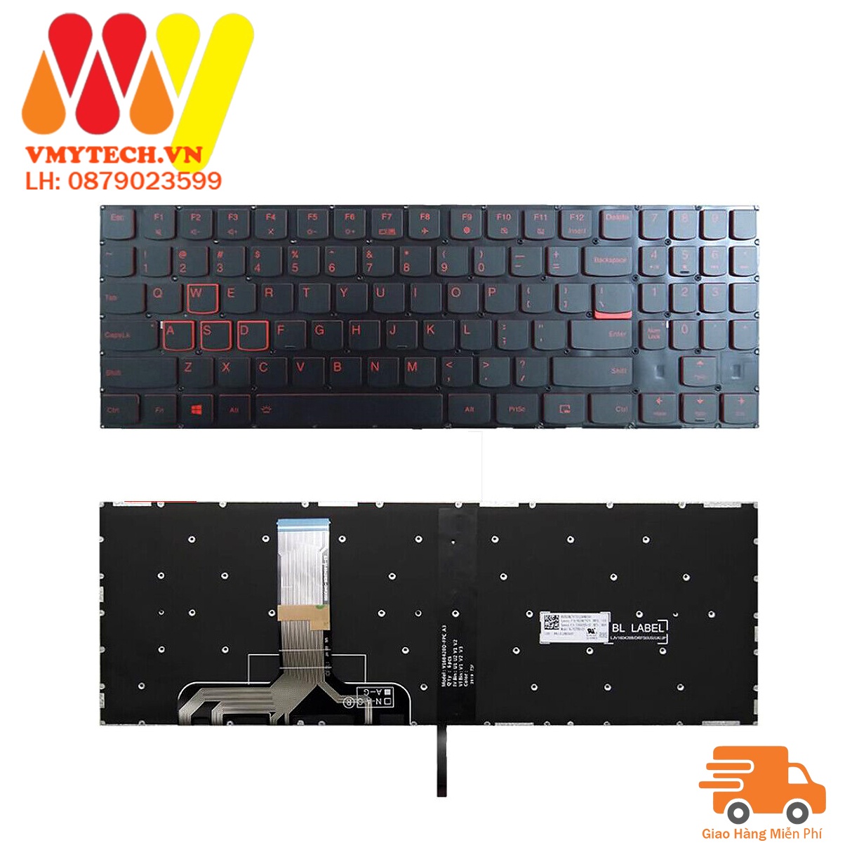 Bàn phím laptop Lenovo Legion Y7000P, Y530, Y530-15ICH, Y540-15IRH, Y540-15IRH-PG0 LED