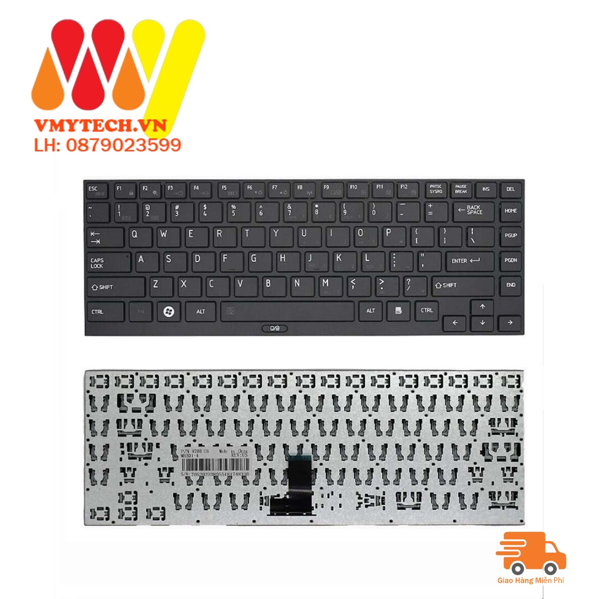 Bàn phím laptop Toshiba Dynabook R4BC51, PR632FAWX4BA51, PR632FAWX4BC51