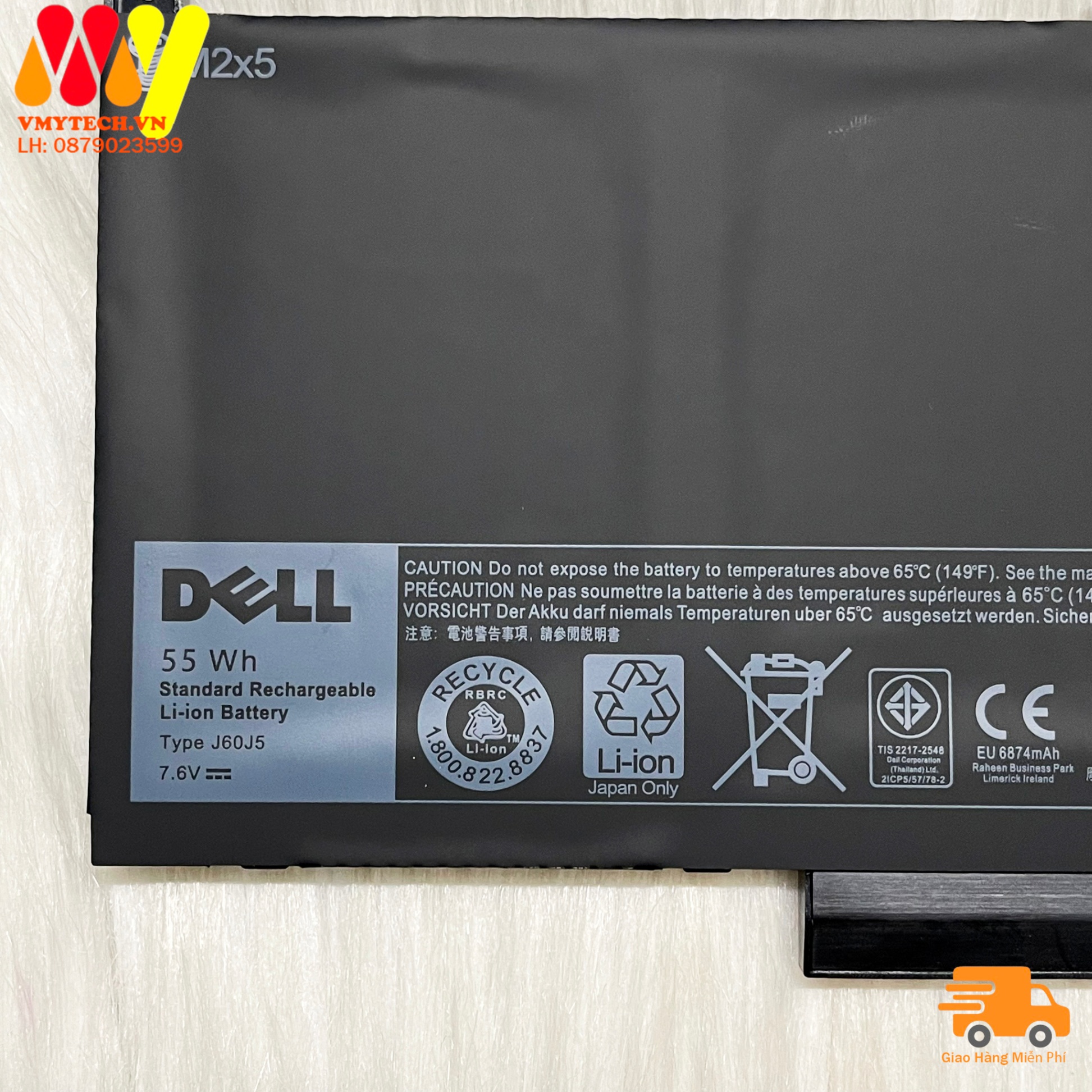 Pin laptop Dell Latitude E7470 E7270 J60J5 (55wh) PDNM2 (37Wh) 0PDNM2 7CJRC (42wh) 07CJRC MC34Y 242WD GG4FM Loại 55W
