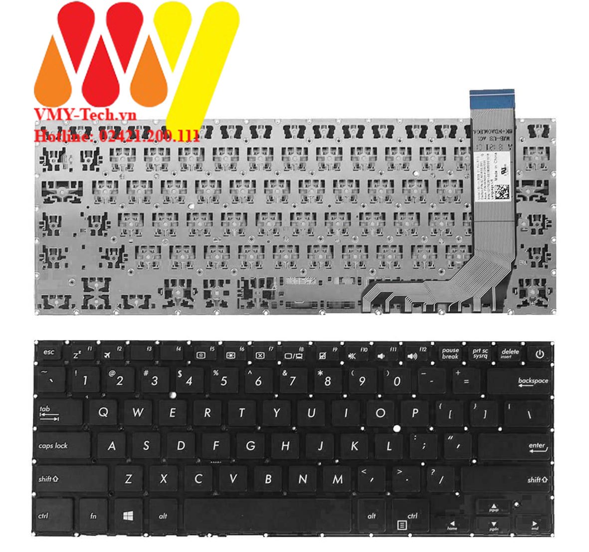 Bàn phím laptop Asus Vivobook A407 A407M A407U X407 X407M X407U – X407 Cáp góc Zin