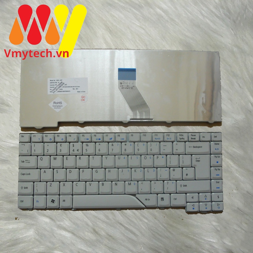 Bàn phím laptop Acer Aspire 4710 4520 4220 4310 5315 5520 4315 4520G 4710G 5720 5920 6920 6920G 6935 6935G Trắng
