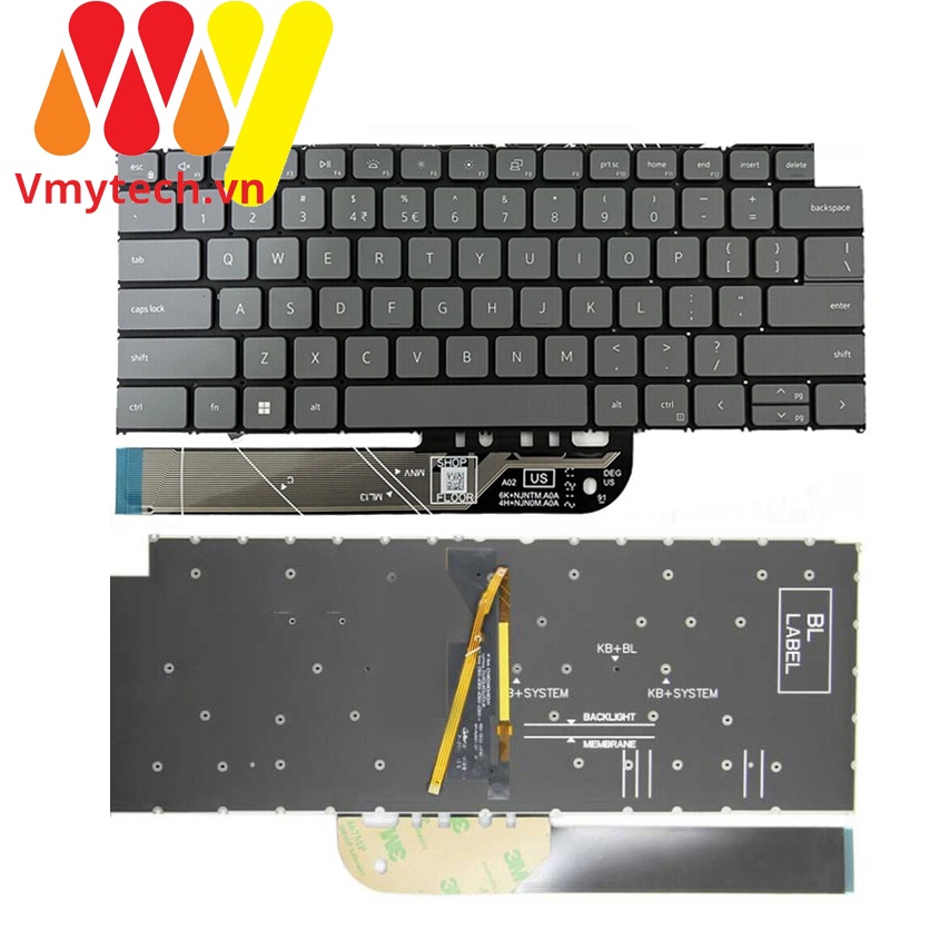 Bàn Phím Laptop Dell Latitude 3320 3330 3440 3420 3430 P144G Xám - Zin không led