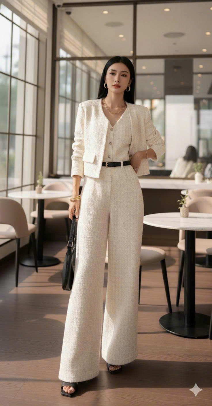 Sét bộ Dạ Áo khoác kèm Jum cao cấp