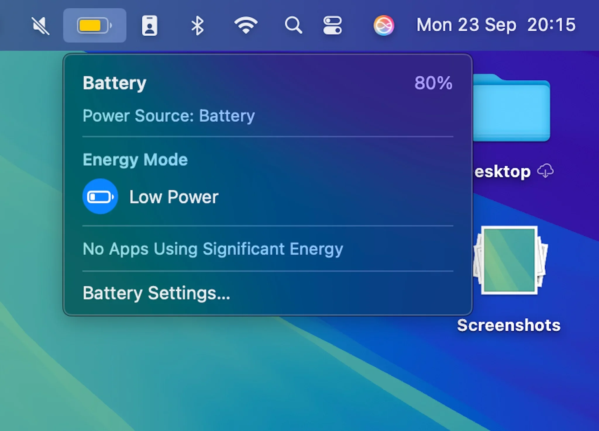 macOS 15.1 beta 5 cho phép kích hoạt chế độ Low Power Mode nhanh hơn ngay tại menu bar