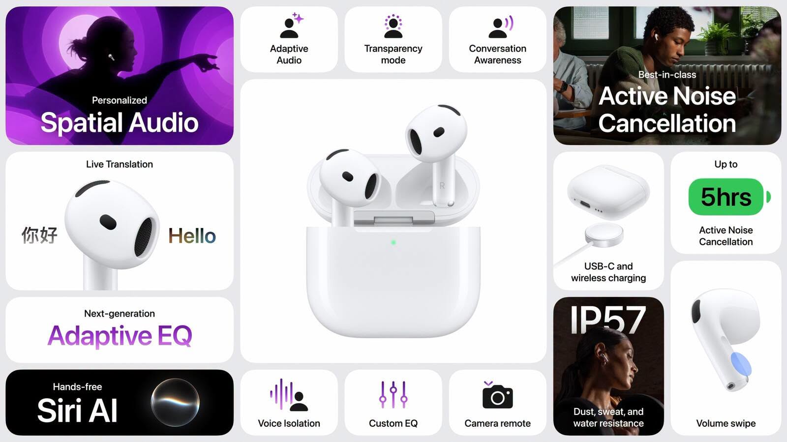 AirPods 5 chính thức ra mắt: Chống ồn chủ động mạnh hơn, hỗ trợ Siri AI, giá từ 3,8 triệu đồng