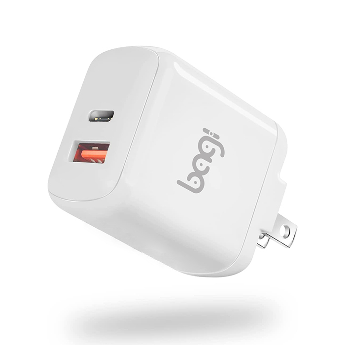 Củ sạc nhanh Bagi 30W 2 cổng USB Type-C