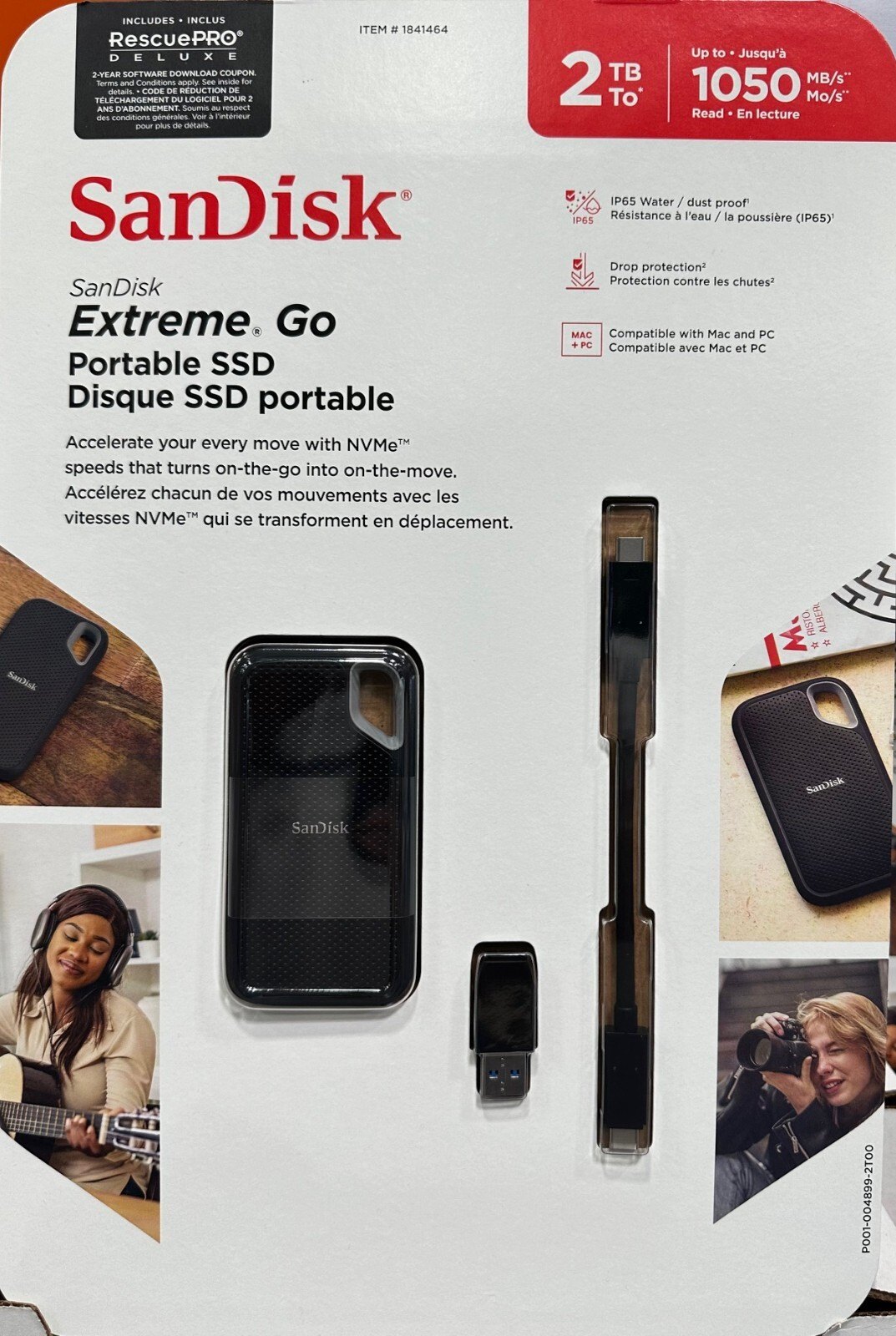 SanDisk Extreme Portable SSD - 2TB (Black)