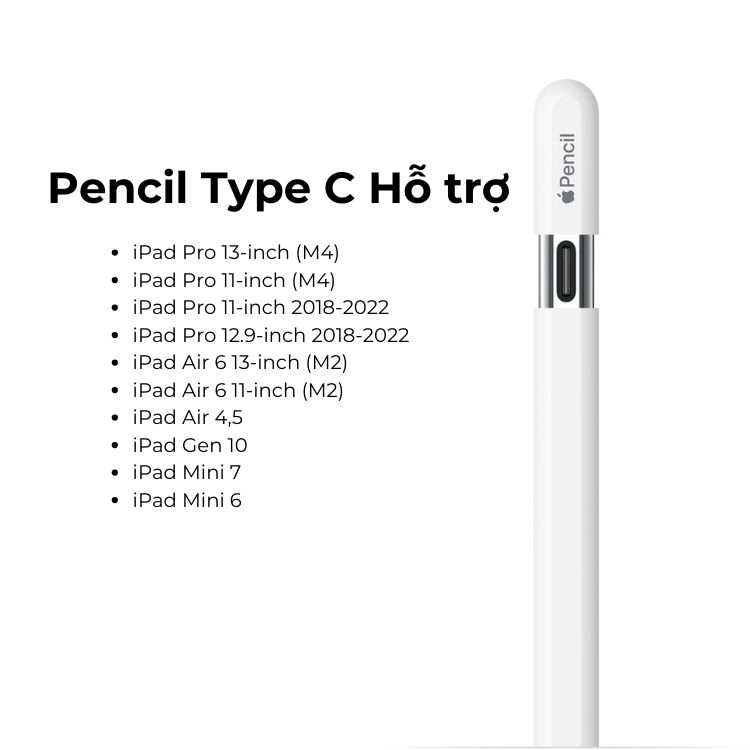 Bút cảm ứng Apple Pencil USB-C (2023) - New Không Box