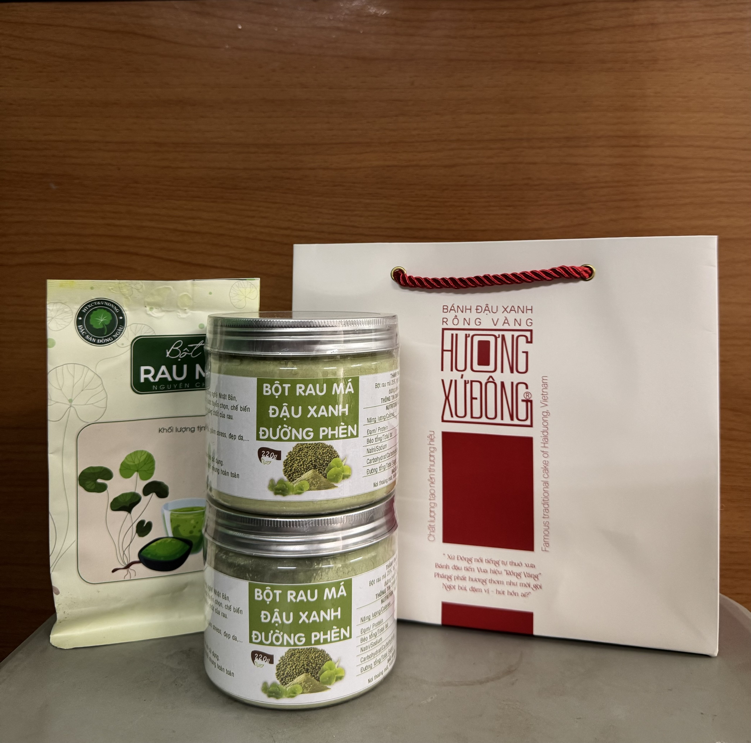 Bột rau má đậu xanh đường phèn