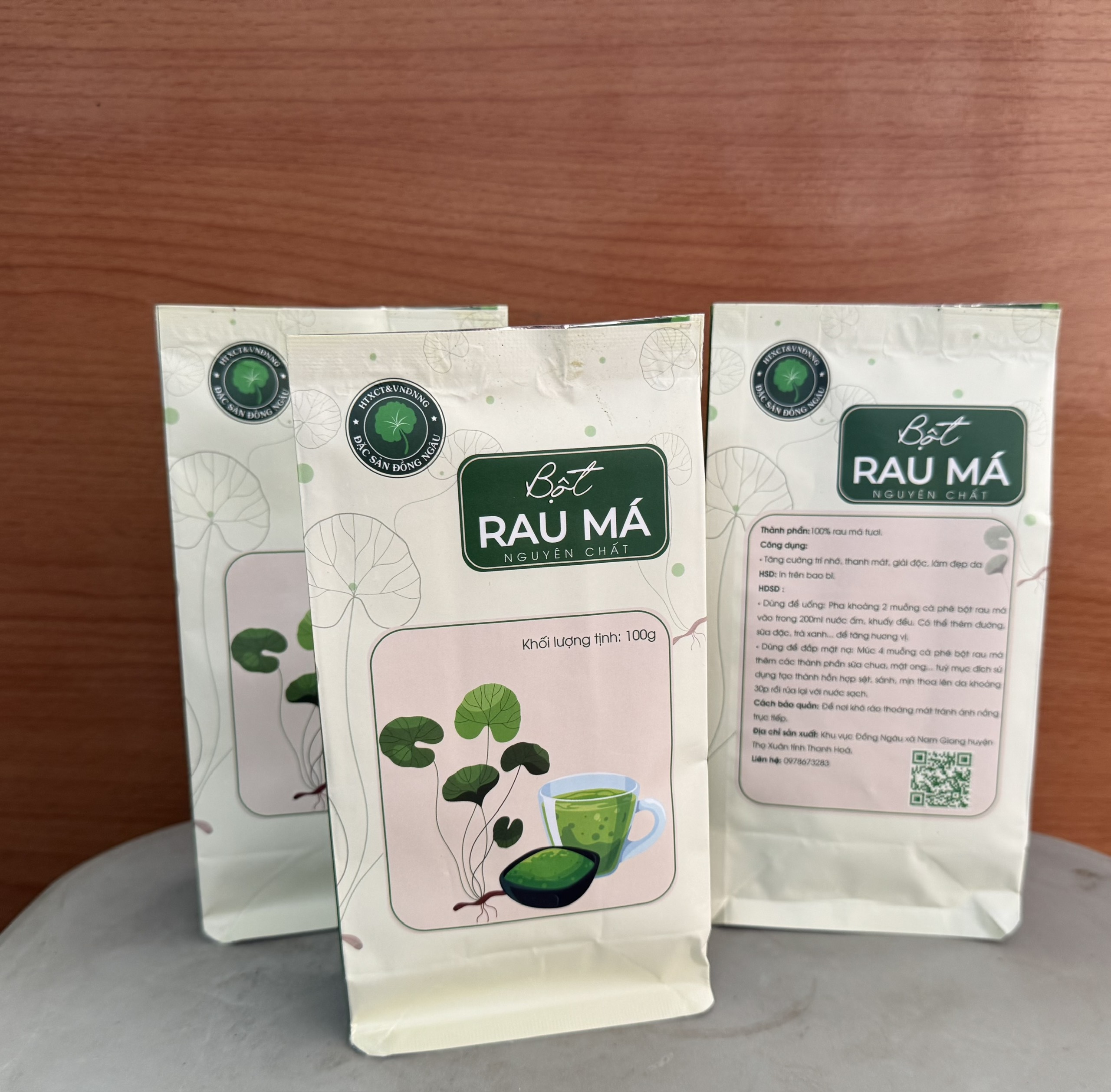 Bột rau má nguyên chất