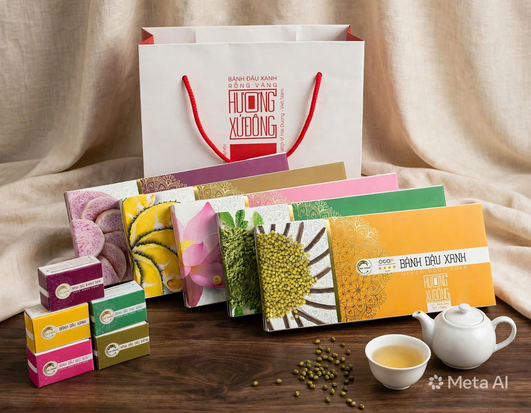 set bánh đậu xanh Hương Xứ Đông