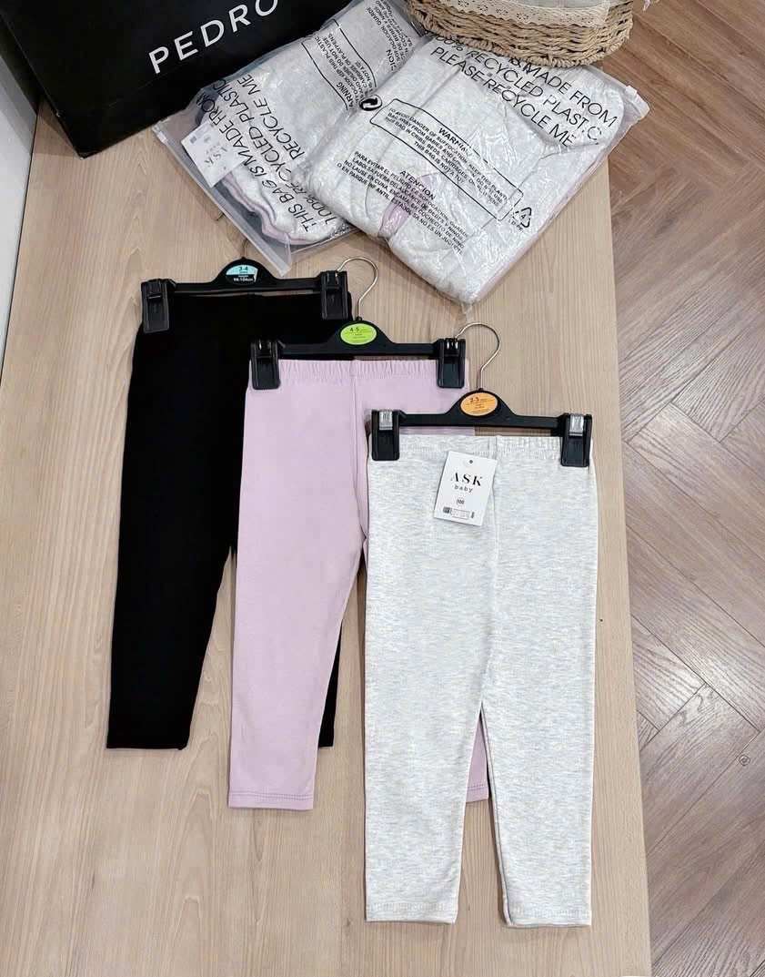 S16456 Sét 3q legging Tone tím cho bé