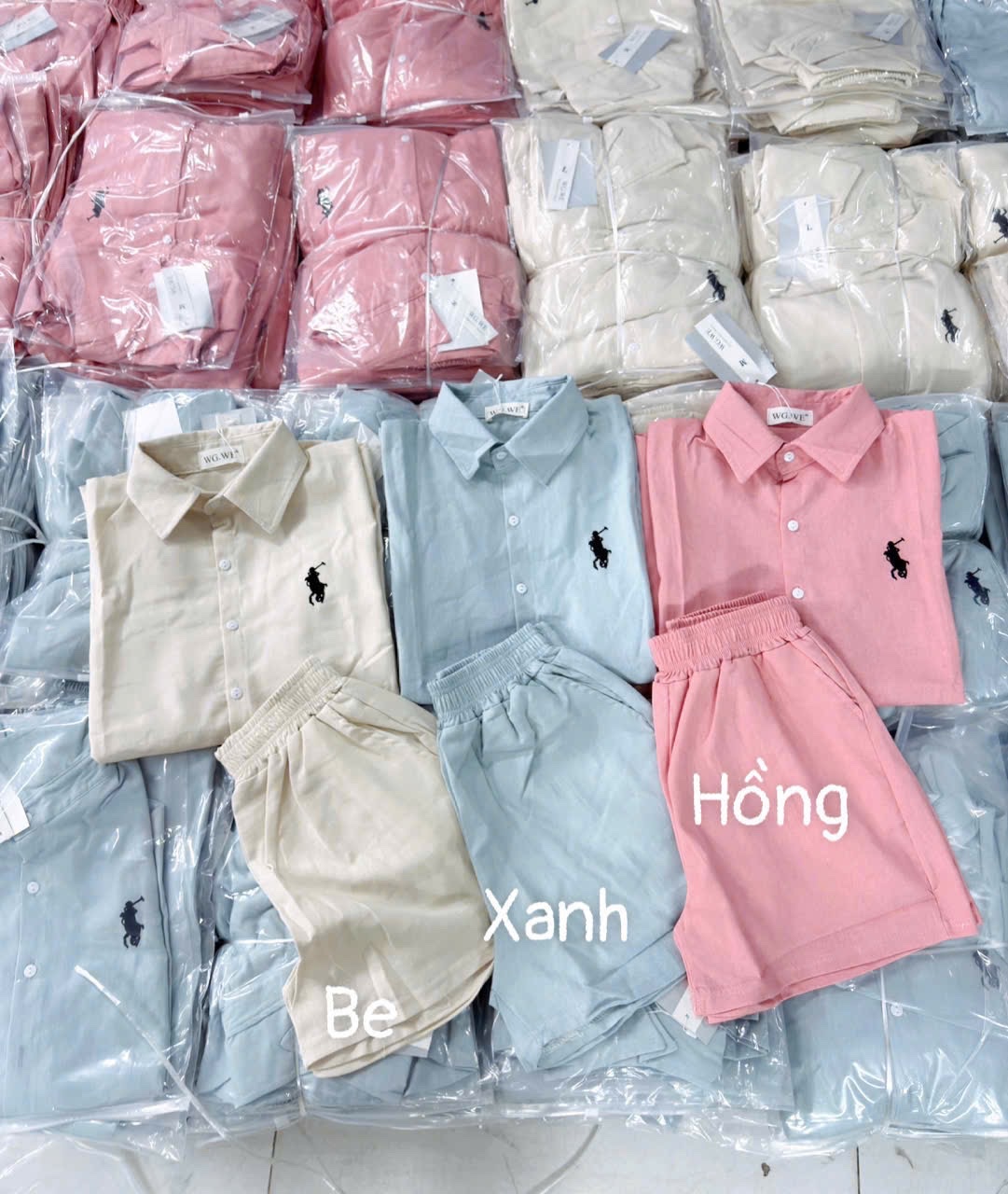 B17894 Sét đũi lien áo cổ đức vạt bầu