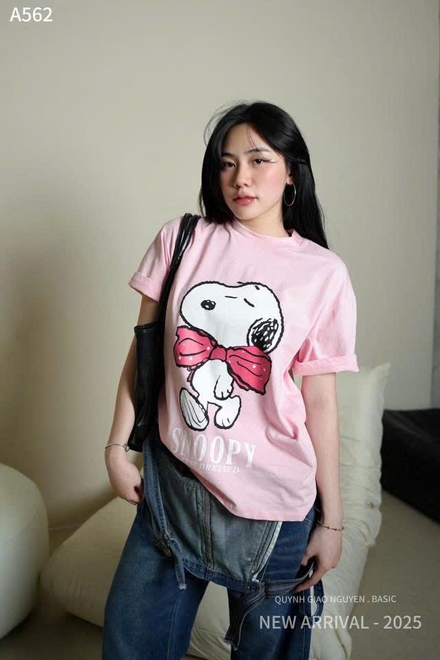 A17972 ÁO hồng chó snoopy