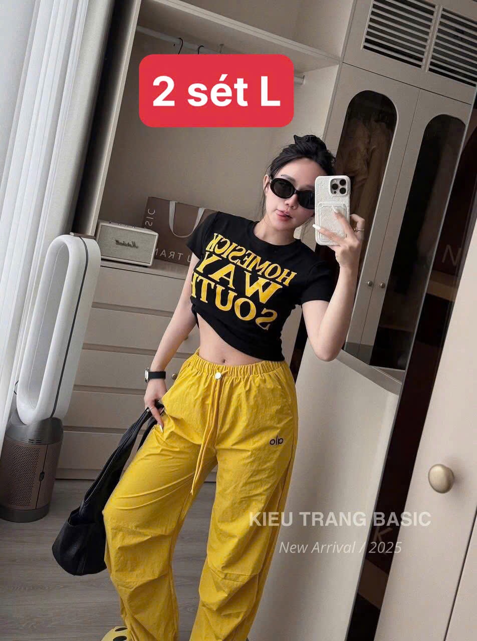 B17994 Set áo homesick quần vàng alo