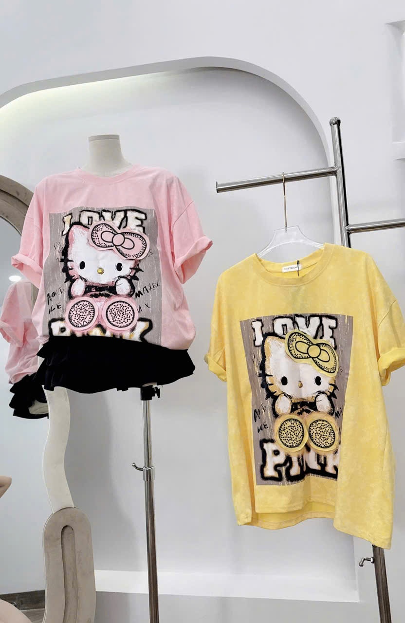 A17999 Áo phông loang hello kitty