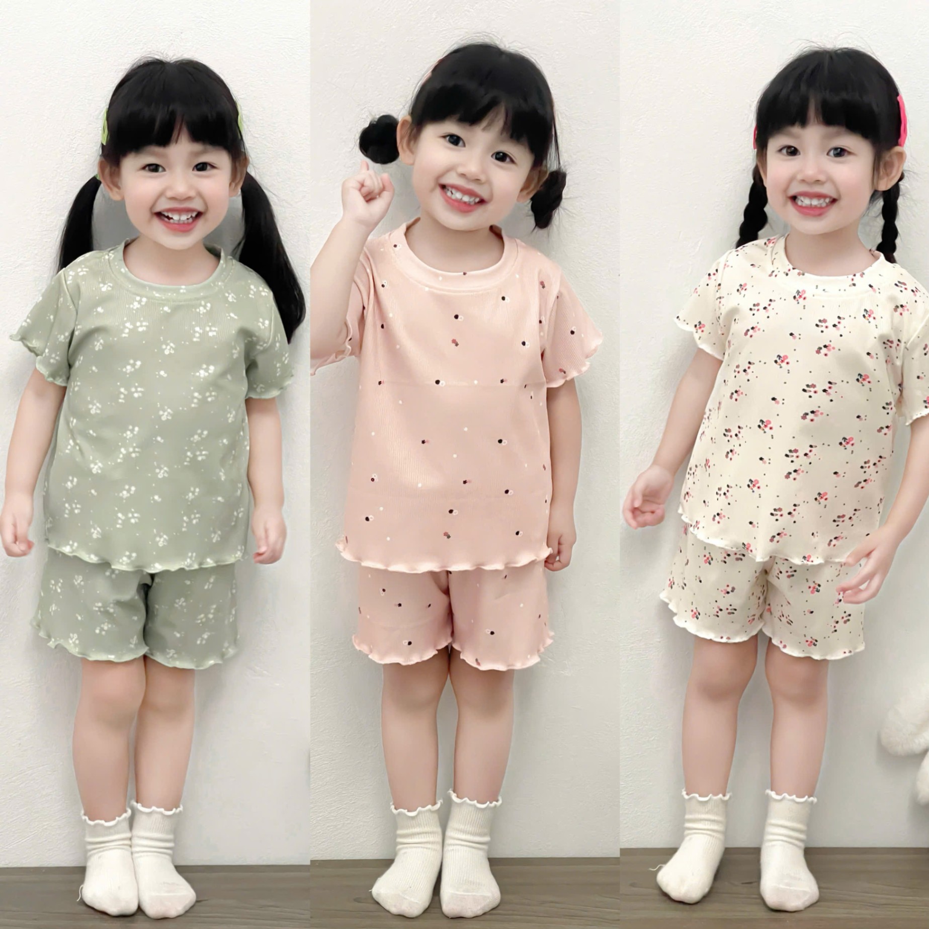 S18017 Set 3 bộ hoa nhí bé