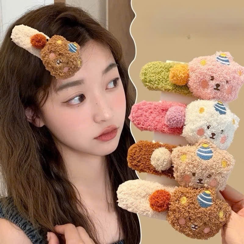 Set 3c kẹp tóc gấu bông( K CẮT GIÁ)