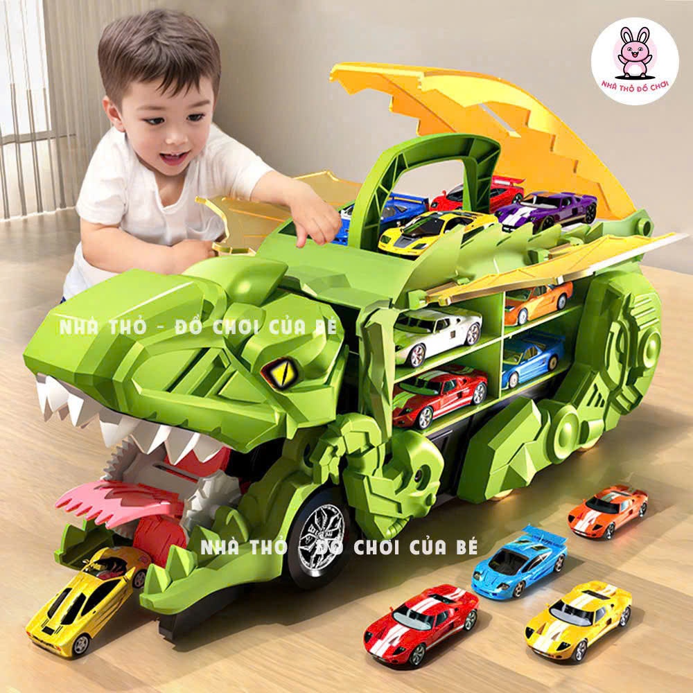 Đồ chơi khủng long nuốt xe oto