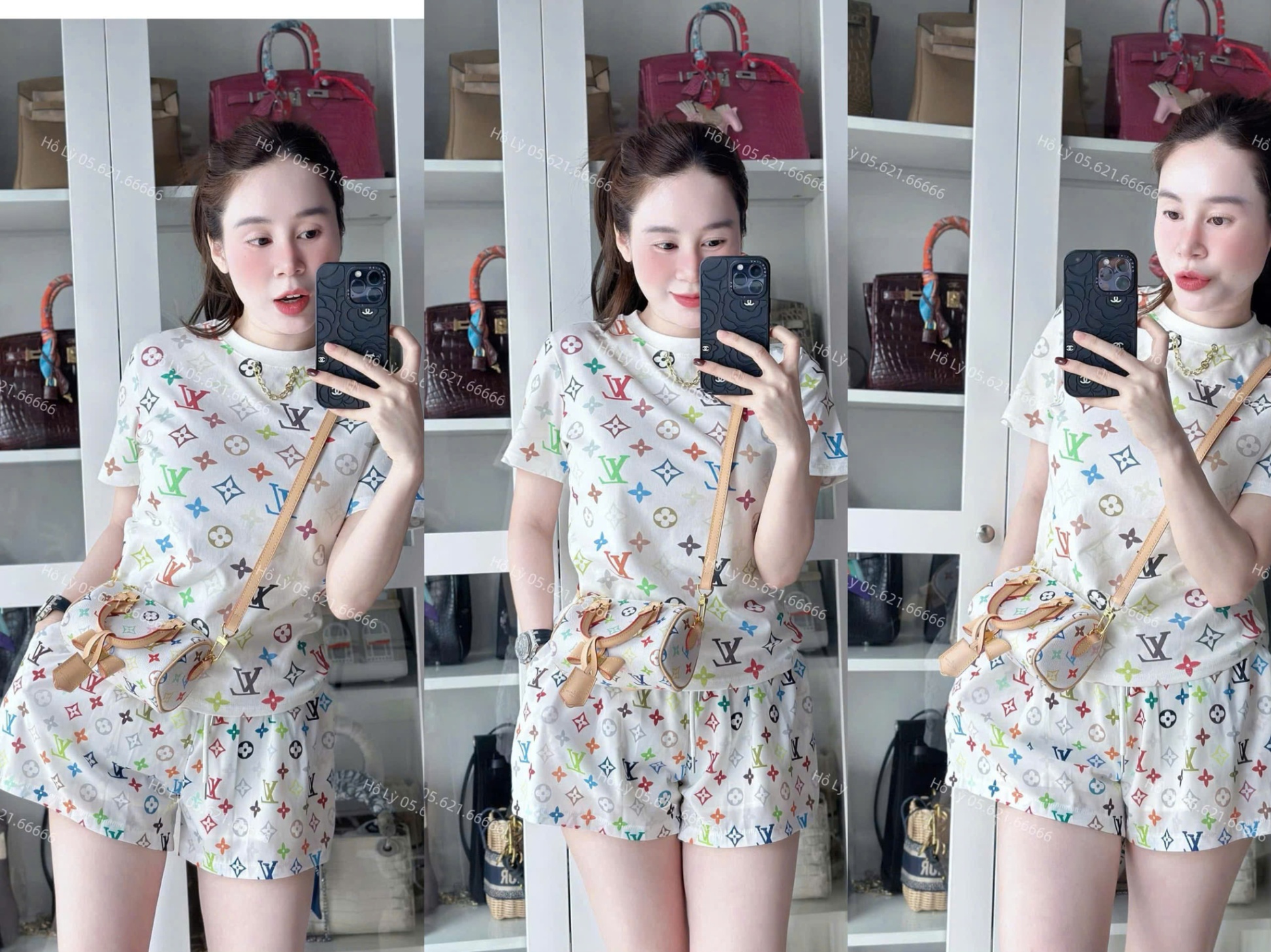 S18206-🌈🌈SET CON LV ĐA SẮC – CHẤT LỪ TỪ PHONG CÁCH ĐẾN CHẤT VẢI