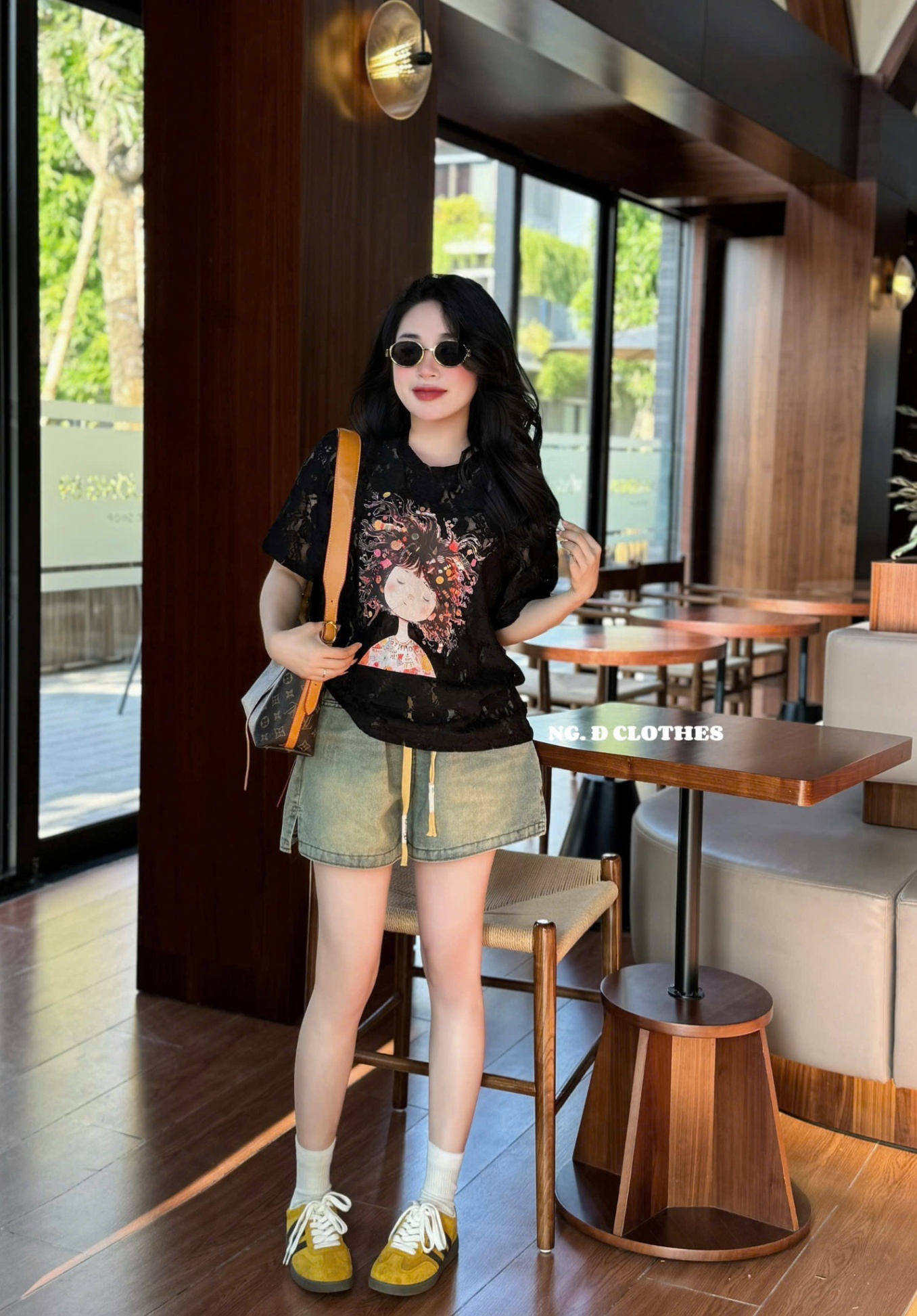 S18259- ✨ Set Cá Tính Xuống Phố – đơn giản mà nổi bật!