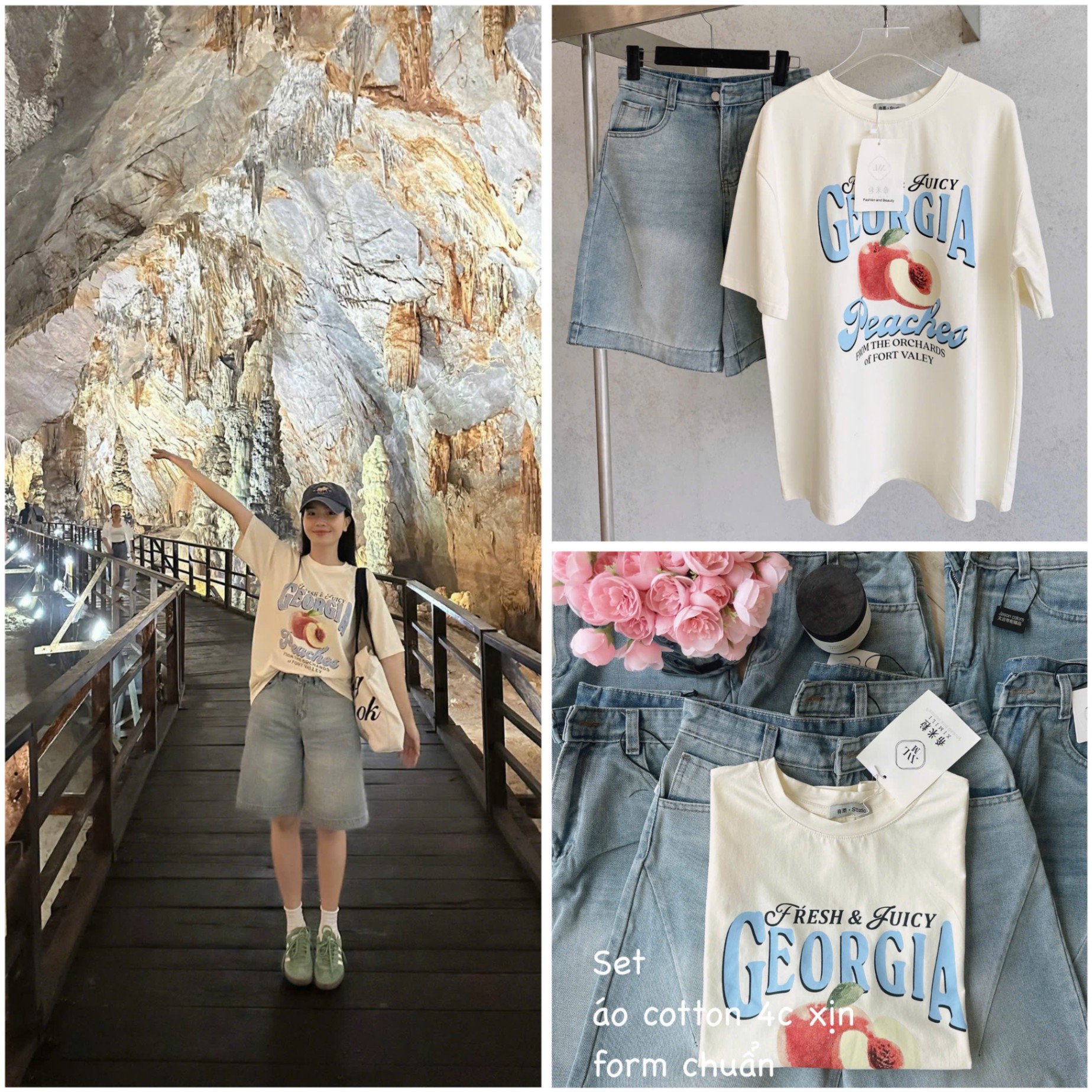 S18255- 🌞 SET ĐÀO FRESH MIX NGỐ BÒ LI CHÉO 🌿