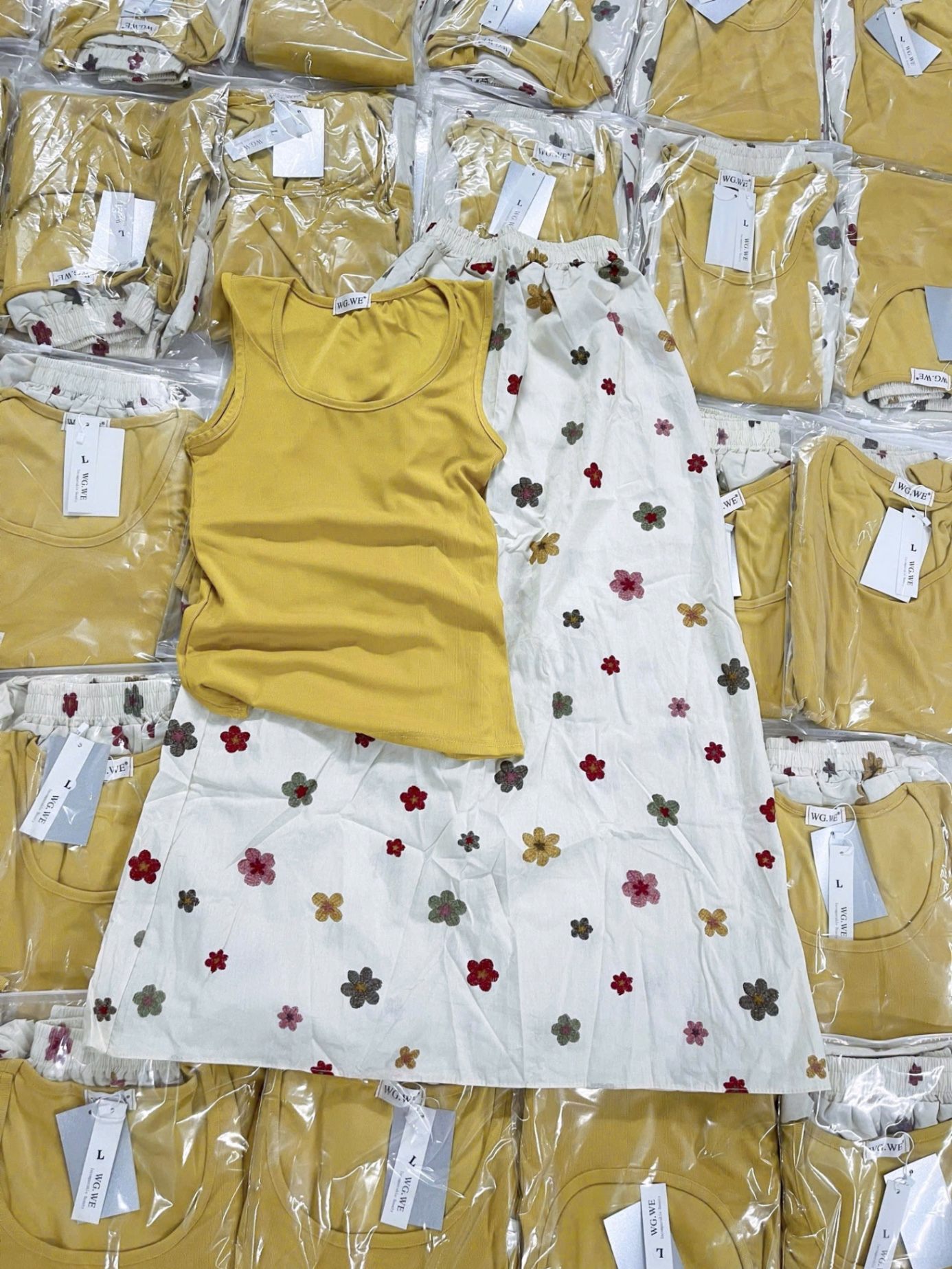 S18274 Set Set ba lỗ mix cv hoa vàng