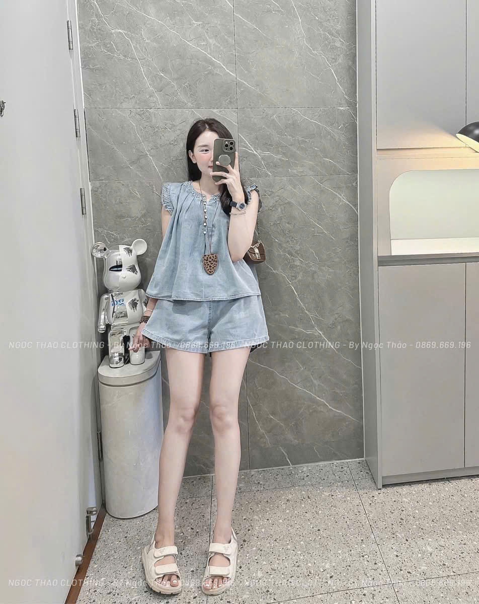 18353 Set bộ phối viền bèo phá cách BÒ