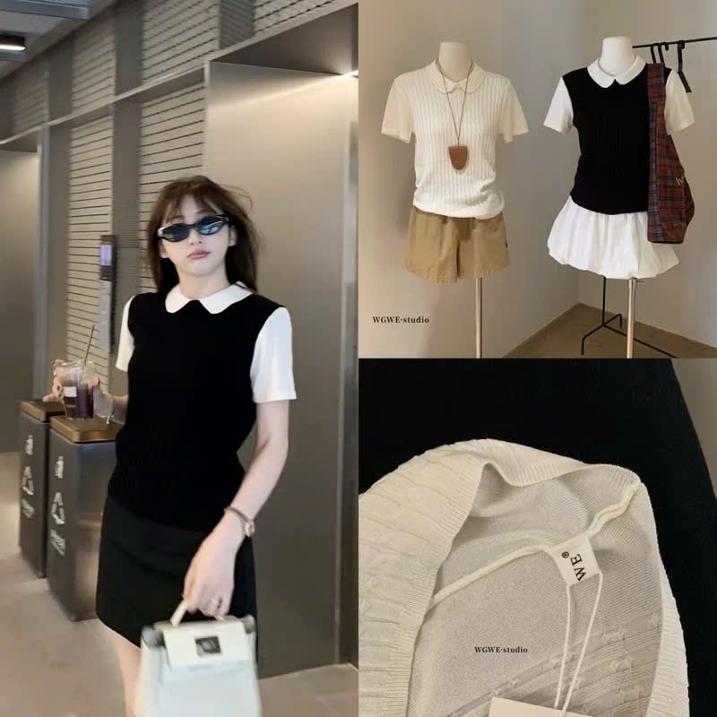 A18369 ÁO POLO LEN THỪNG CỔ TÀU